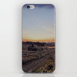 Countryside at sunset iPhone Skin