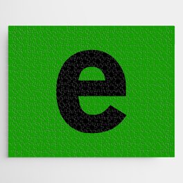 letter E (Black & Green) Jigsaw Puzzle