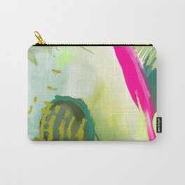 Prickly Pear Abstract Painting Carry-All Pouch | Markmaking, Squiggle, Pattern, Magenta, Painting, Teal, Fineart, Digital, Pastelneon, Cactus 