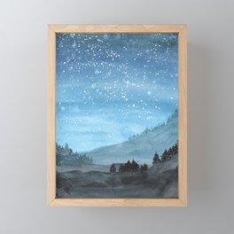 Blue Evening Framed Mini Art Print