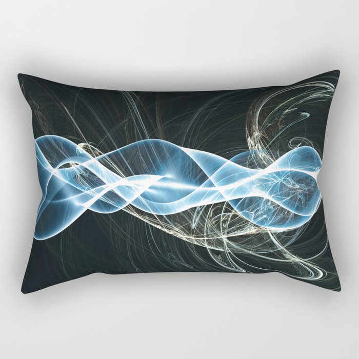 Abstract Wave Light Rectangular Pillow