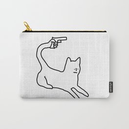 Stay hydrated... please Carry-All Pouch | Typography, Pistola, Meme, Memes, Digital, Black And White, Stayhydrated, Animal, Agua, Drawing 