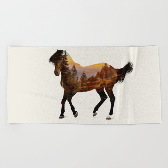 Horse Beach Towel