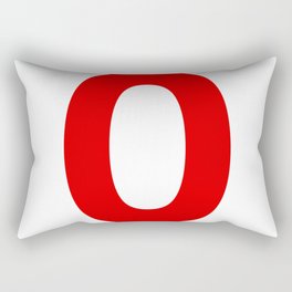 Number 0 (Red & White) Rectangular Pillow