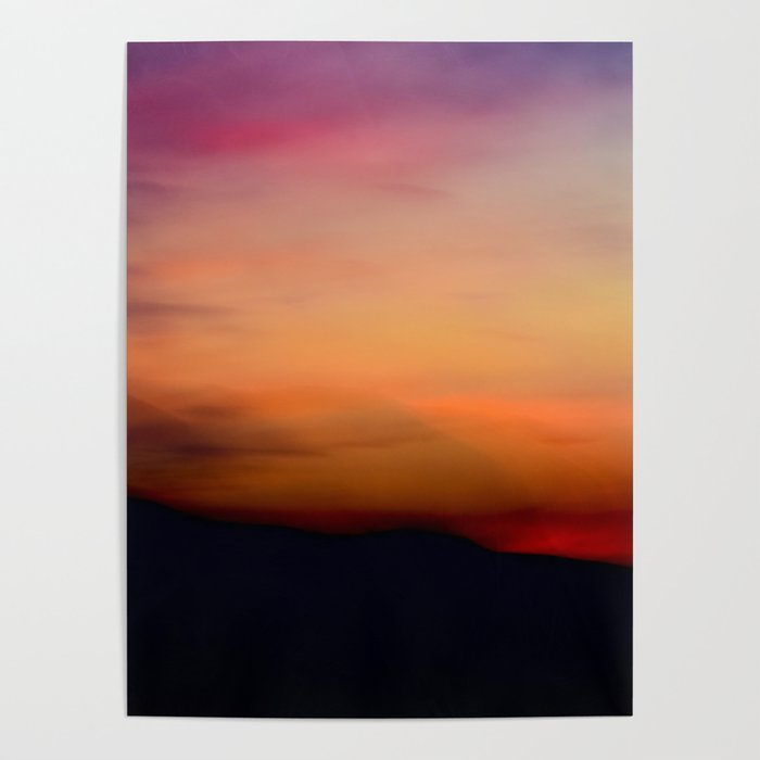 Afterglow II - abstract sunset nature Maine photography Poster