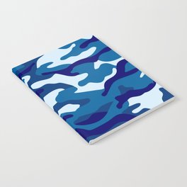 Camouflage Pattern Blue Colours Notebook