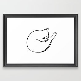 Sleeping Cat Framed Art Print