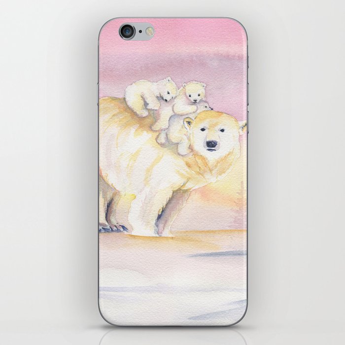 Polar Bear Family iPhone Skin
