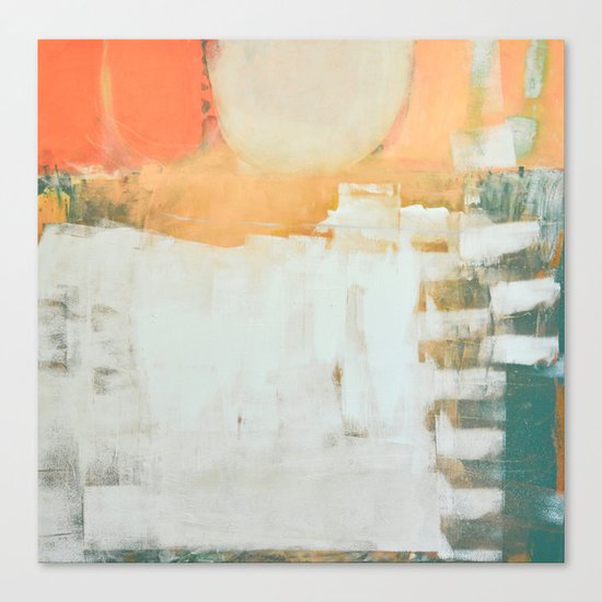 abstract, orange and green Canvas Print