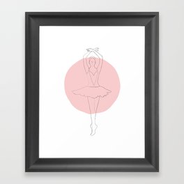 Ballet Dancer Illustration Framed Art Print