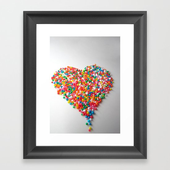 Colorful Heart Framed Art Print