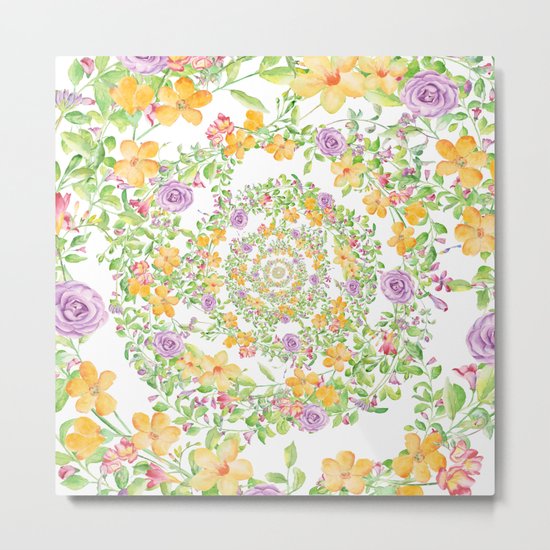 Floral Hypnosis Metal Print