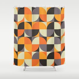 Seamless  geometric background pattern in retro mid century style  Shower Curtain
