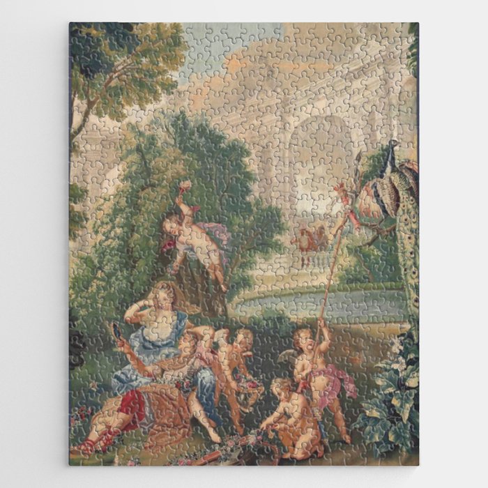 Antique 17th Century Romantic French Mythological Tapestry Jigsaw Puzzle