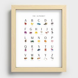 Children's Alphabet Print – Minimal Recessed Framed Print