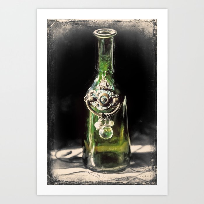 Little Green Bottle Art Print