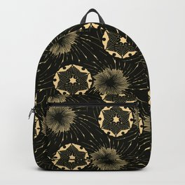 Golden Flower Pavilion - Black Backpack