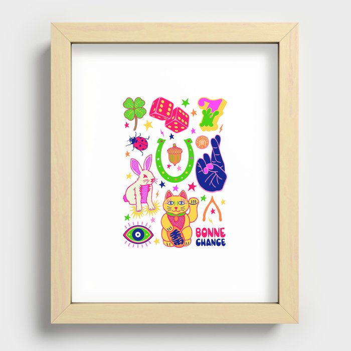 Good Luck Charms Recessed Framed Print
