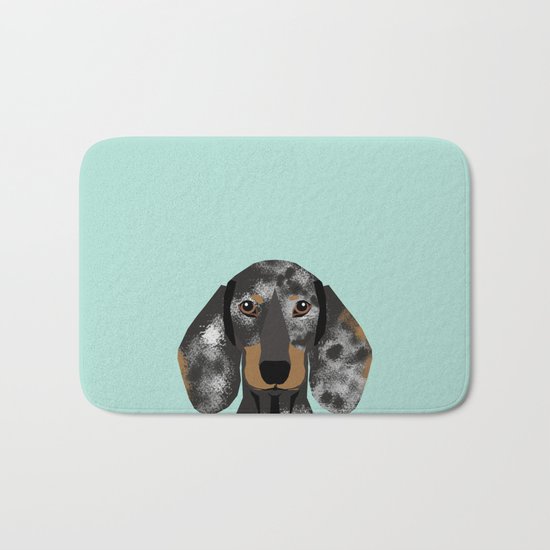 Doxie Dachshund merle dapple dog cute must have dog accessories dog gifts cute doxies dachshunds des Bath Mat