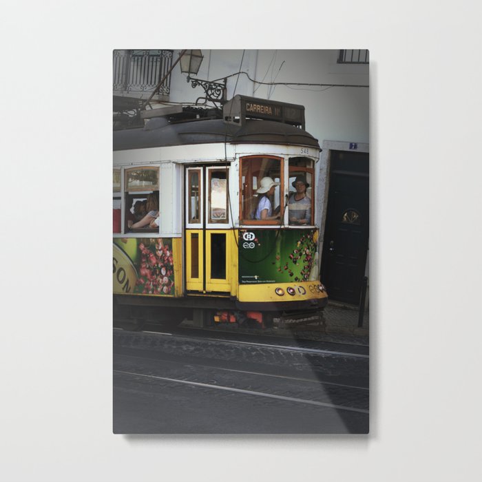 Tram. Lisbon, Portugal. Metal Print