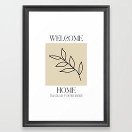 Welcome Home (english) Framed Art Print