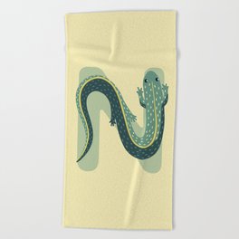 N for Newt Beach Towel