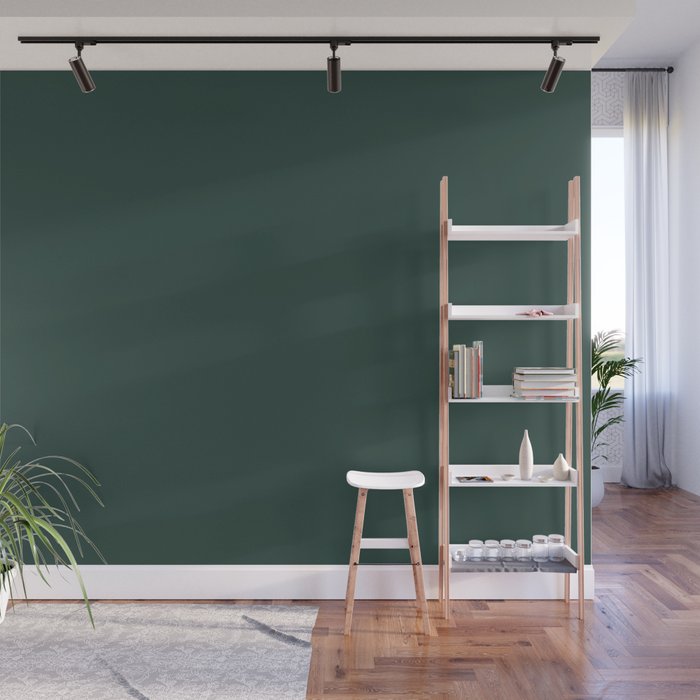 Dark Green Solid Color Pairs Benjamin Moore Hunter Green 2041-10 - Trending  Color 2019 Wall Mural