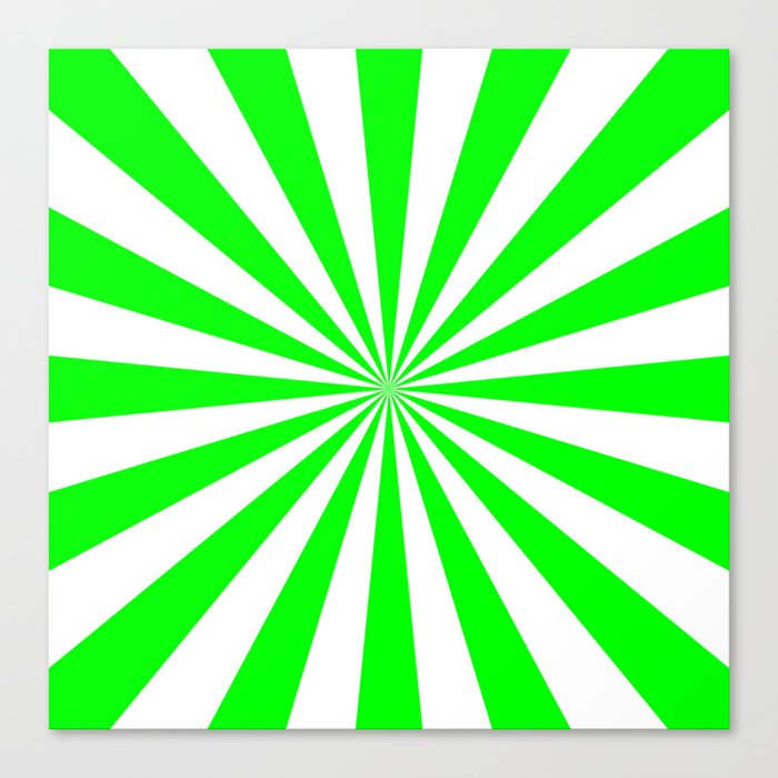 Starburst (Green/White) Canvas Print