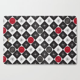 Retro Midcentury Atomic Age Checkers Cutting Board