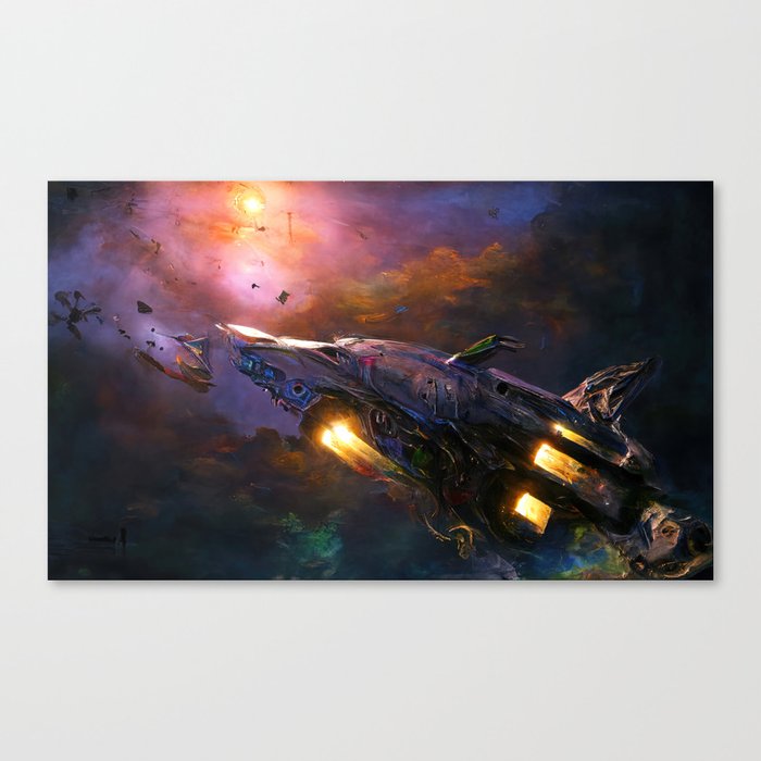Traveling at the speed of light Canvas Print