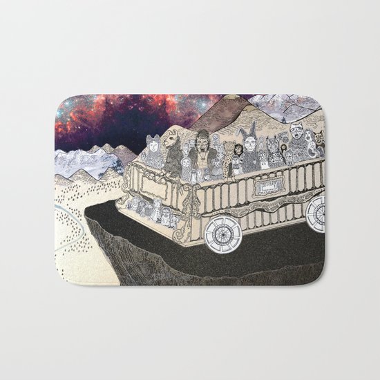 Animals on a Wagon Bath Mat