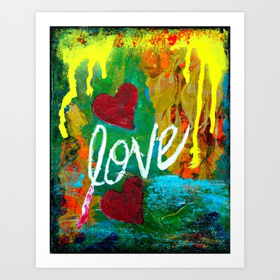 Two Hearts Art Print