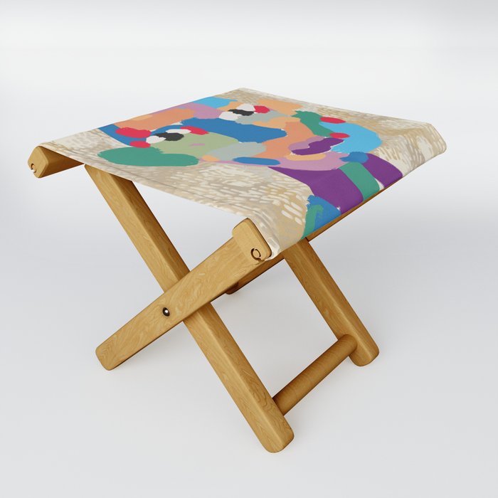Painted face 02 Folding Stool