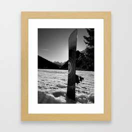 cross on the snow Framed Art Print