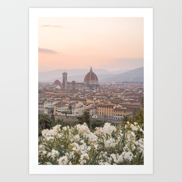 Il Duomo At Sunset Photo | Florence City View In Pastel Colors Art Print | Tuscany, Italy Travel Photography Art Print