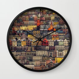 Copenhagen Facades Wall Clock