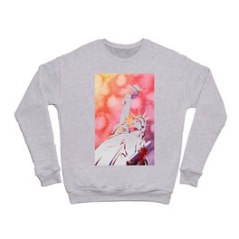 Watercolor painting of the iconic  Statue of Liberty in New York Harbor at sunset- New York City, US Crewneck Sweatshirt