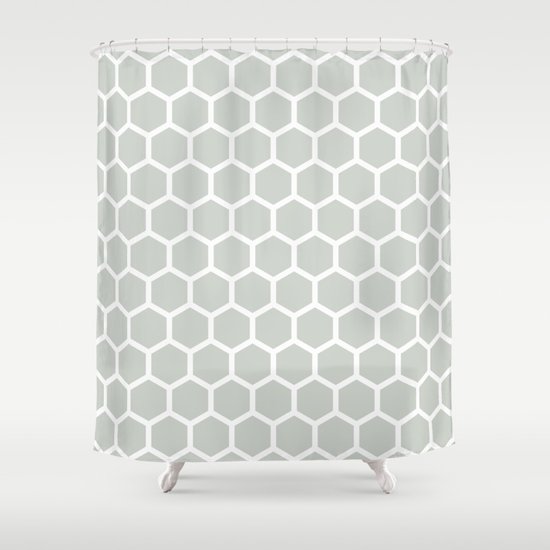 Honeycomb Sea Salt Shower Curtain