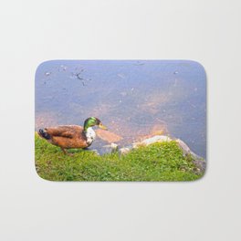 Duck Going for a Swim Bath Mat