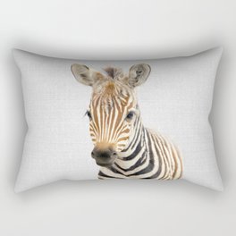 Baby Zebra - Colorful Rectangular Pillow