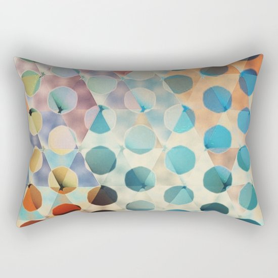 Circles on Triangles Antique Rectangular Pillow