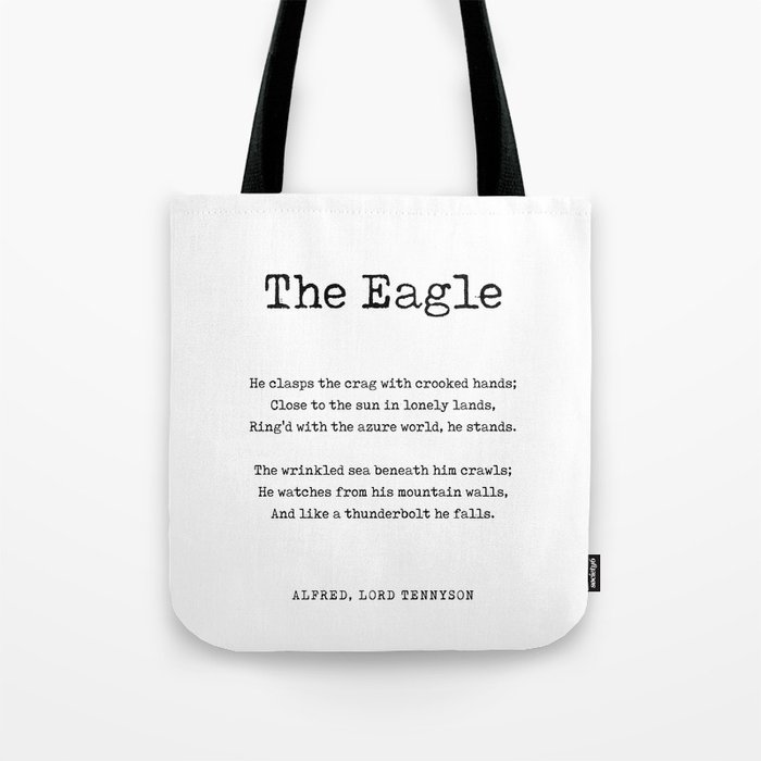 The Eagle - Alfred, Lord Tennyson Poem - Literature - Typewriter Print 1 Tote Bag