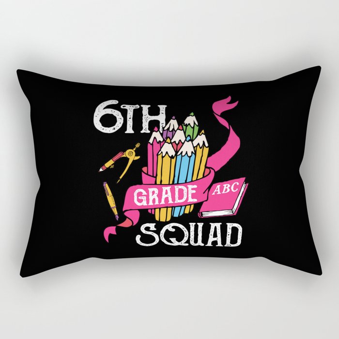 6th Grade Squad Student Back To School Rectangular Pillow