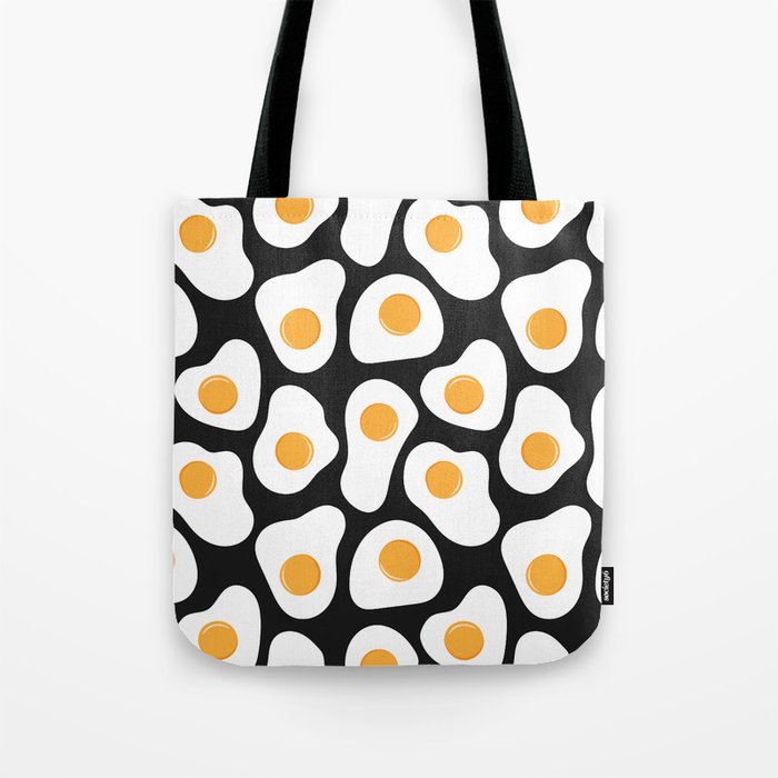 Cracking Fried Egg Pattern Tote Bag