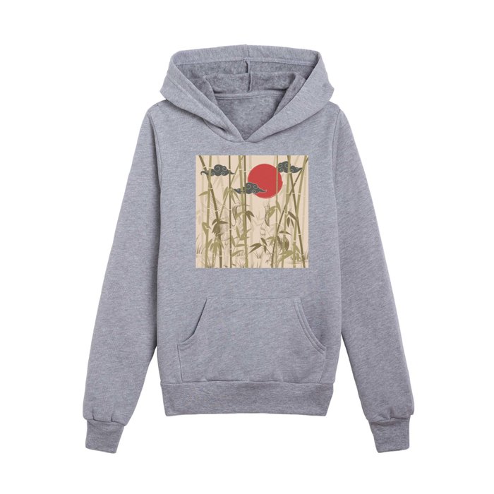 ukiyo-e bamboo forest Kids Pullover Hoodie