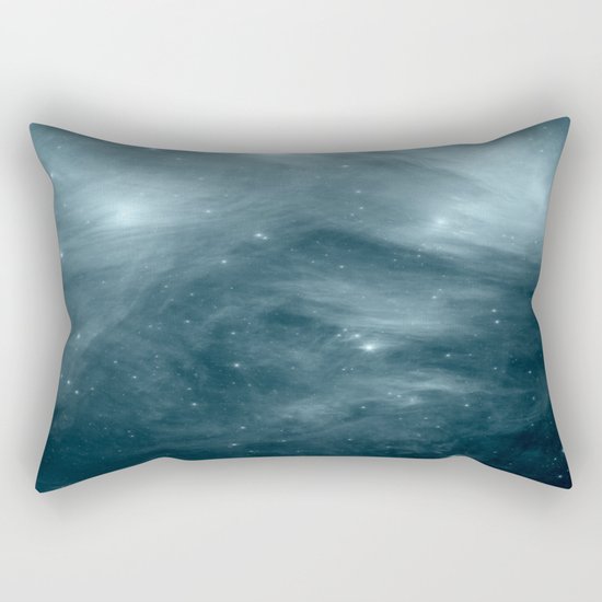 Galaxy : Pleiades Star Cluster NeBula Steel Blue Rectangular Pillow