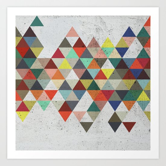 Colorful Triangles Art Print