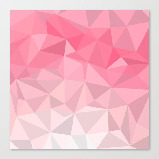 Pink Polygon Canvas Print
