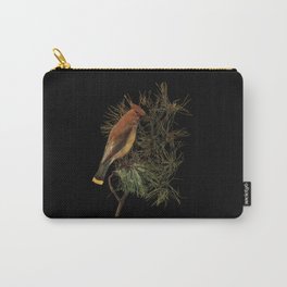 Cedar Waxwing Bird Illustration Carry-All Pouch