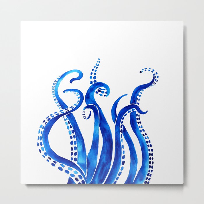 Blue Octopus Metal Print